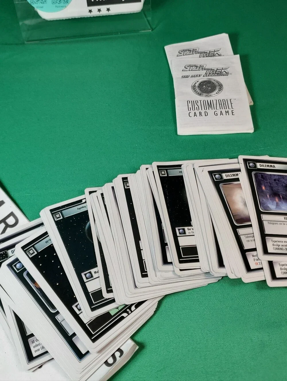 1996 Star Trek TNG CCG 40-Card Set + 2 Rule Books | Next Gen Decipher Doubles In